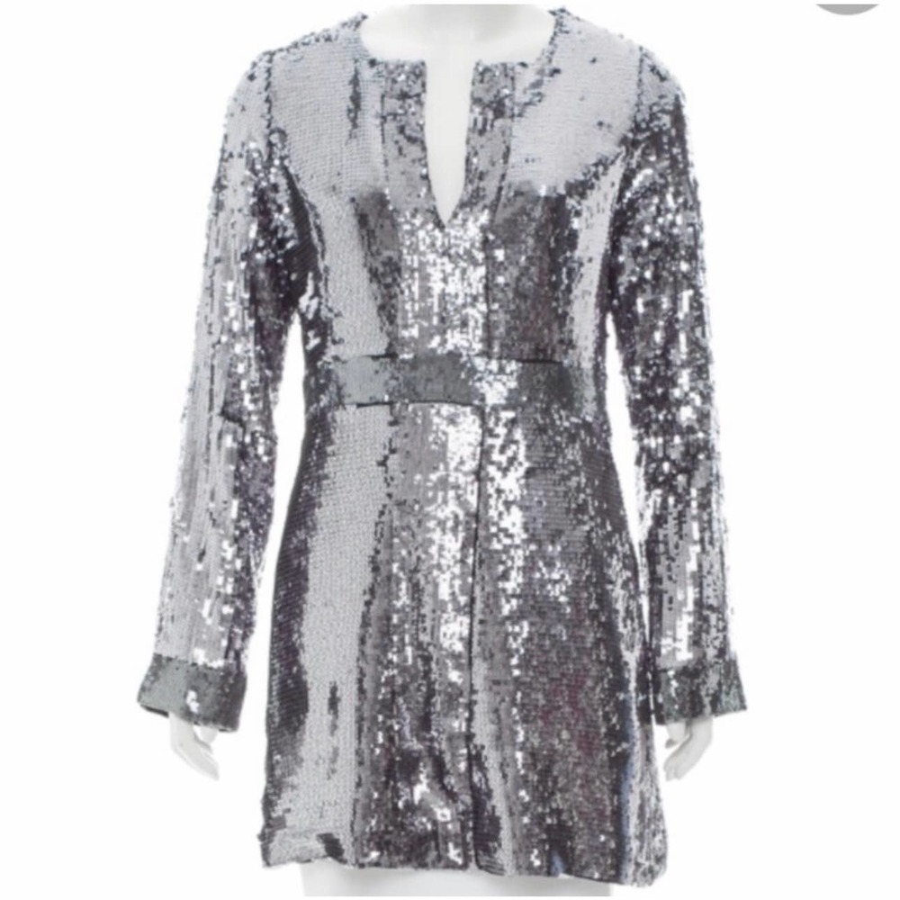 Silver Sequin Dress